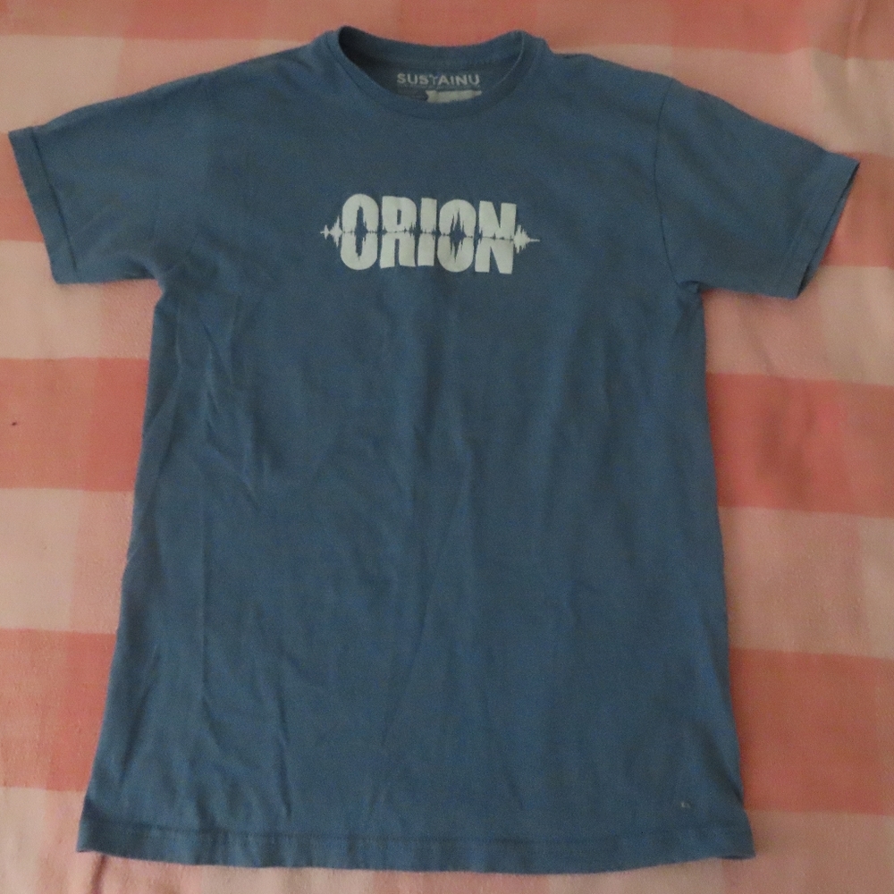 Orion (Festival) volunteer tee - 2013 Blue Shirt. M.
